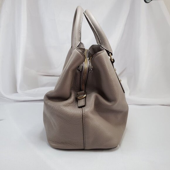 Kate Spade New York Taupe Evangelie Larchmont Satchel Leather Crossbody/Handbag - Picture 14 of 16